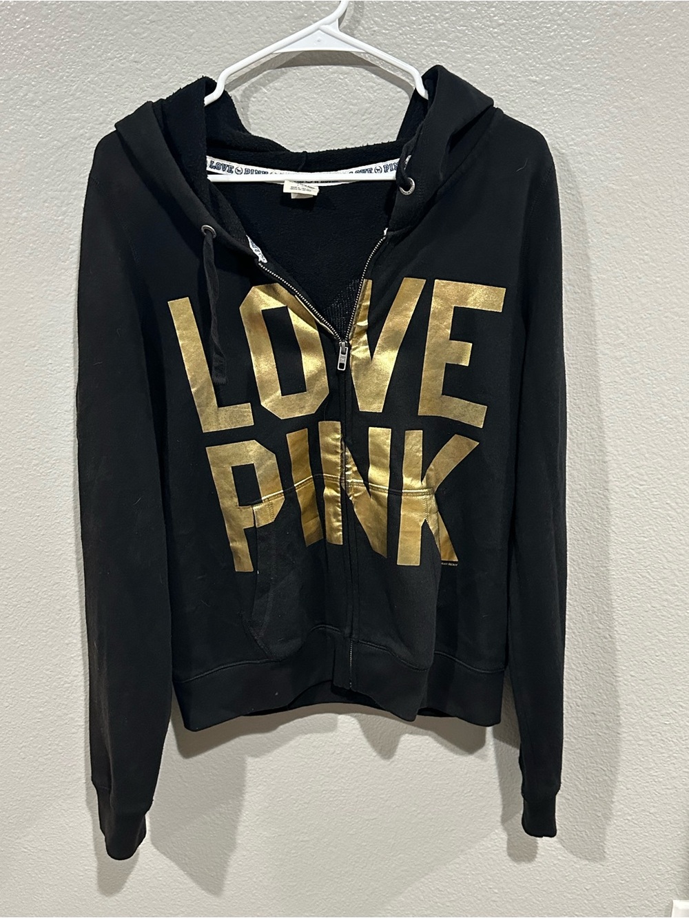 Vs pink sequin cheetah zip up